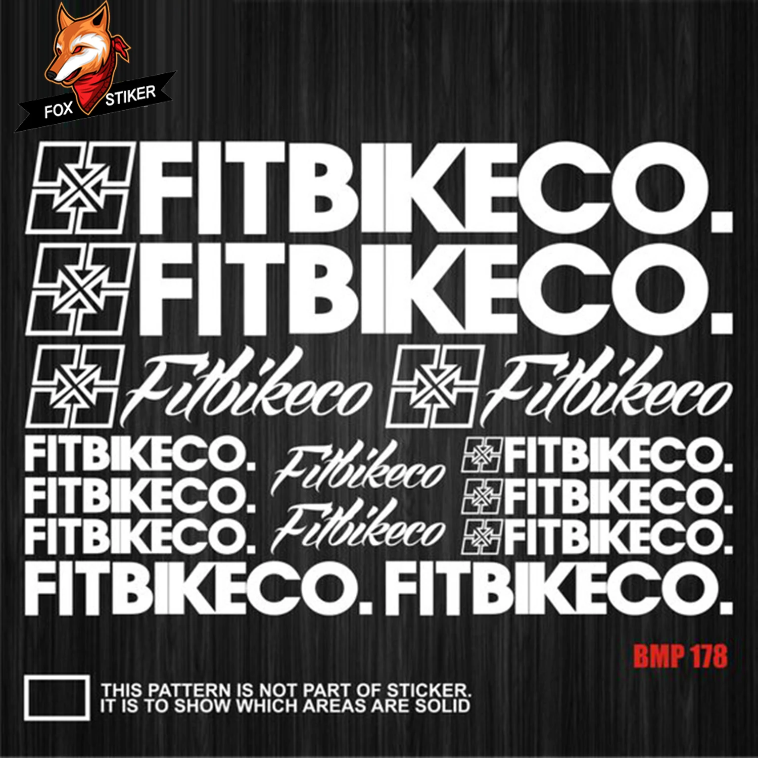 Bicycle frame stickers road bike mountain bike MTB Track bike TT bike fat bike decal reflective stickers for FITBIKE