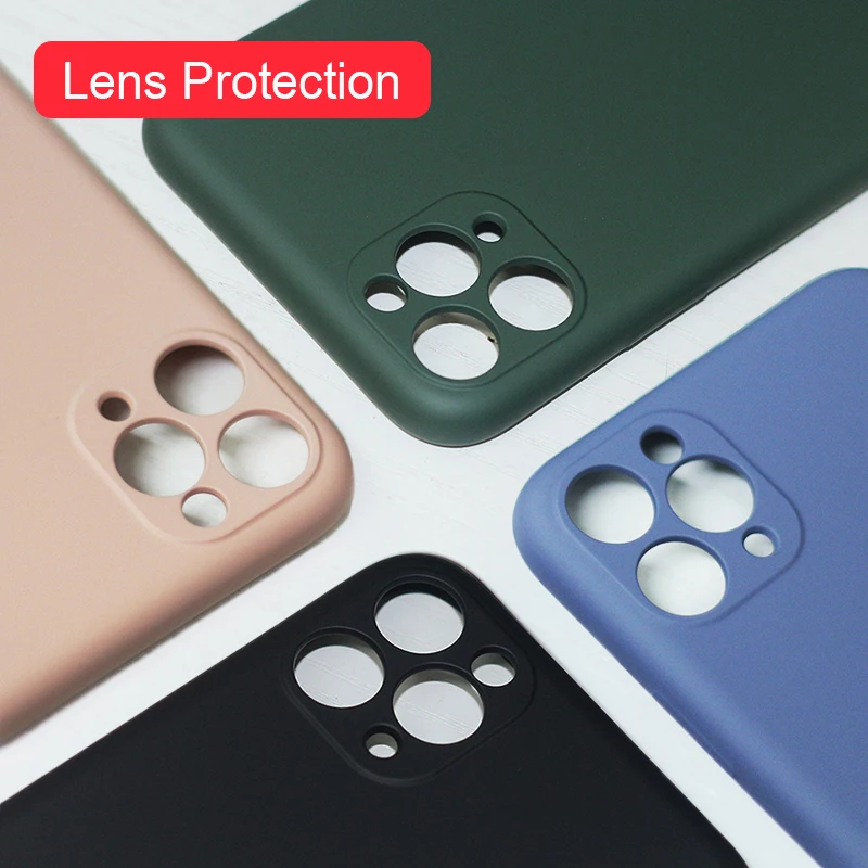 Luxury Liquid Silicone Case on For IPhone 11 Pro Max Cover Soft
Silicone Back Case IPhone 11 Pro Max Case Camera Protection