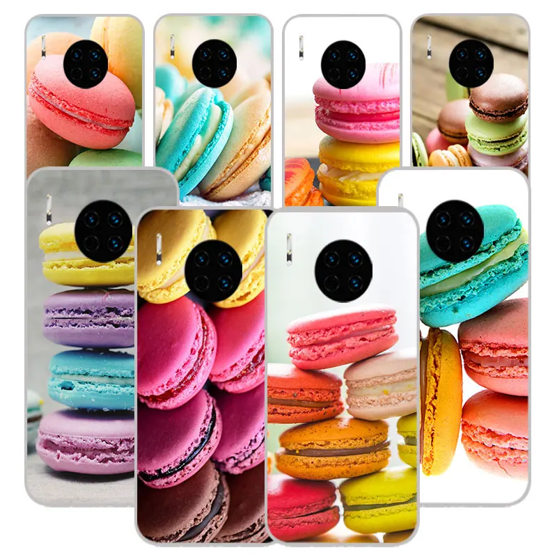 French shortbread Macaron Soft Silicon Cases For Huawei Mate 30 Pro 20 10 Lite 9 Nova 5 4 3 3i TPU Silicone Cover case |