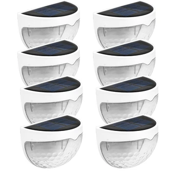 

8 Pack Solar Fence Lights Decorative Lights LED Garden Lights Waterproof Lights Outdoor Lights for Patio Yard Stairway