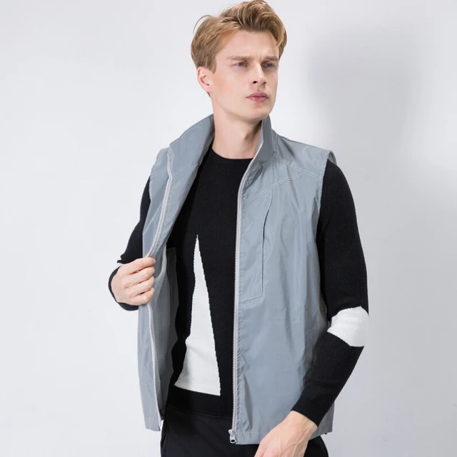 Unisex White Reflective Vest Jacket 4