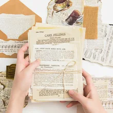Livro antigo seriess scrapbooking/cartão de fazer/projeto de jornaling diy kraft retro cartões de papel de escrita 57 folhas