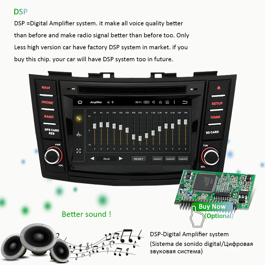 Discount 4G+64G 8 CORE Car dvd multimedia player 2 din android 9.0 gps navigation audio For suzuki swift 2005-2018 car radio stereo obd2 2