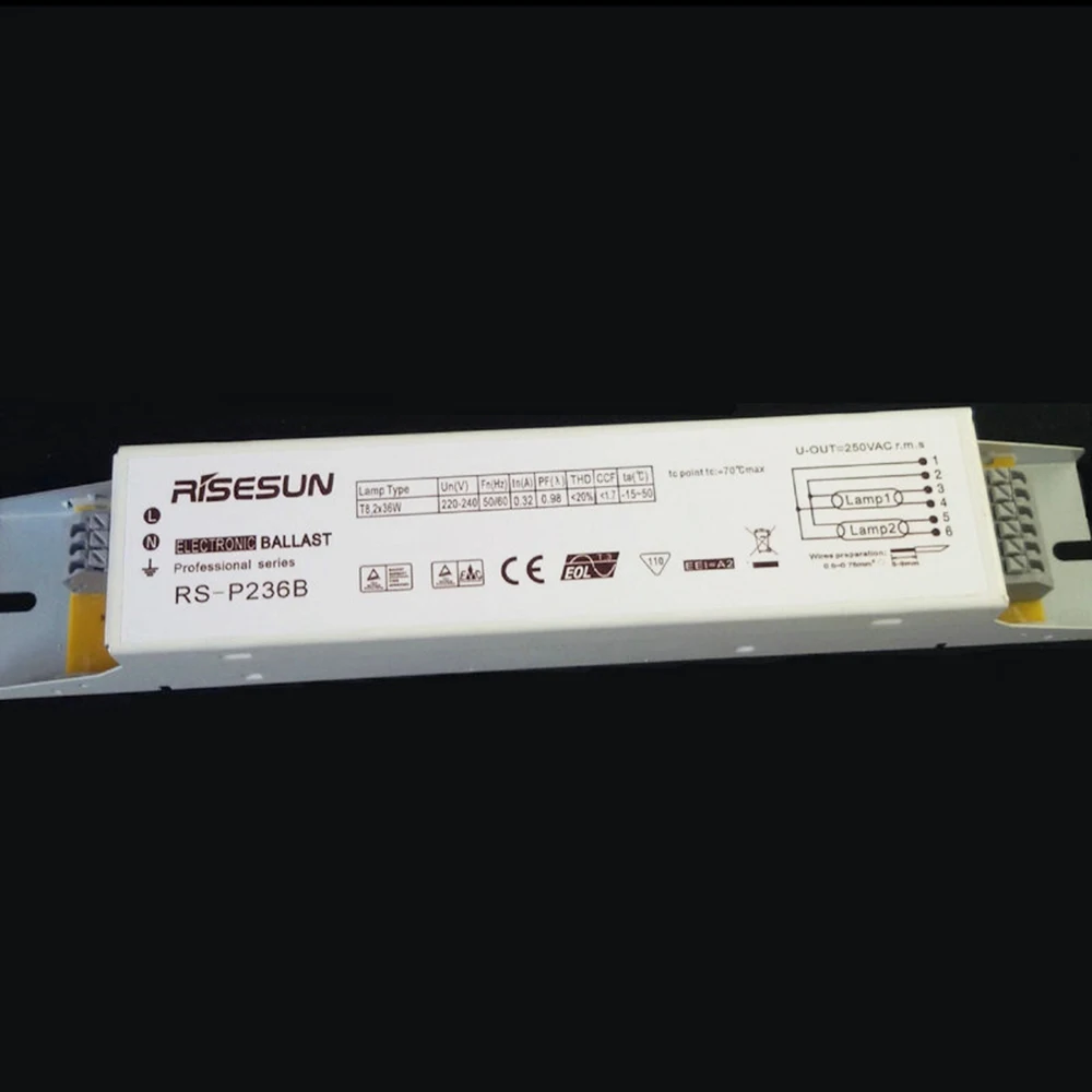 RS-P236B T8 2X36W Electronic Ballast 8