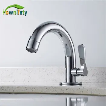 

Chrome Color Stainless Steel Basin Sink Modern Basin Faucet Only Cold Water Wash Crane Tap deck mount easy install