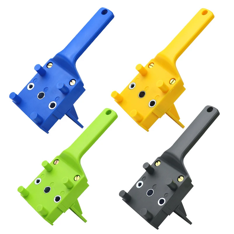 

ABEDOE Woodworking Dowel Jig Wood Drilling Doweling Hole Saw Tools Handheld Drill Guide ABS Plastic Puncher DIY Furniture