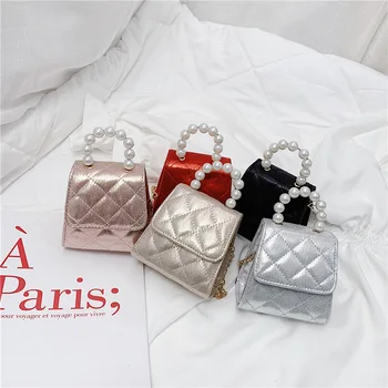 

Children's Mini Purses and Handbags Cute Kids Girls Princess Crossbody Bags Baby Party Pearl Hand Bags Tote