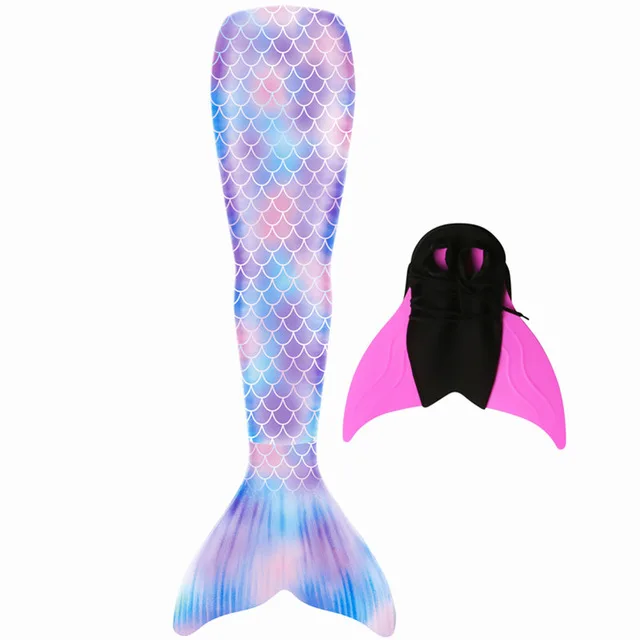 HOT-2019-Little-Mermaid-Tails-With-Pink-Black-Monofin-Swimwear-for-Kids-Adults-summer-Dress-swimmable.jpg_640x640 (16)