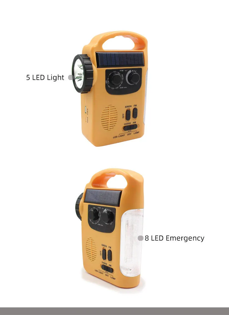 Ручной походный домашний AM светодиодный светильник Автомобильная электроника Солнечный Динамо внешний аккумулятор портативный FM аварийный радиоприемник открытый