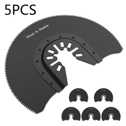 5 pçs 88mm semi circular segmento viu lâmina oscilante ferramenta multi lâmina de serra acessórios para corte madeira multifuncional ferramenta elétrica