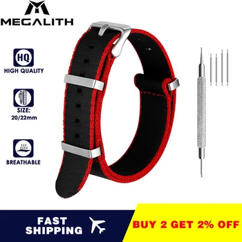 

MEGALITH 20mm 22mm NATO Style Nylon Watch Band Strap Replacement for Men Fahion Casual Watch Strap Suit for all the watch