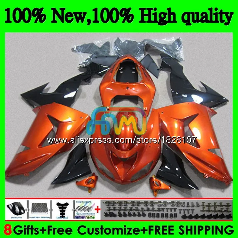 Корпус для KAWASAKI ZX 10 сотрудников отдела исследований ZX-1000 ZX-10R ZX1000 orange CC 06 07 16BS. 68 ZX 1000CC ZX 10R ZX10R 06 07 2006 2007 комплект обтекателей