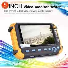 5 дюймовый тестер системы скрытого видеонаблюдения монитор HD аналоговый ЖК дисплей TVI камера HDMI аудио 5MP AHD CVI CVBS мини видео безопасности