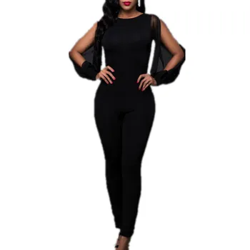 

Women Jumpsuits Long Playsuit 2020 Ladies Slim Skinny Backless Evening Party Clothes Ladies Romper Long Off Shoulder Jumpsuit