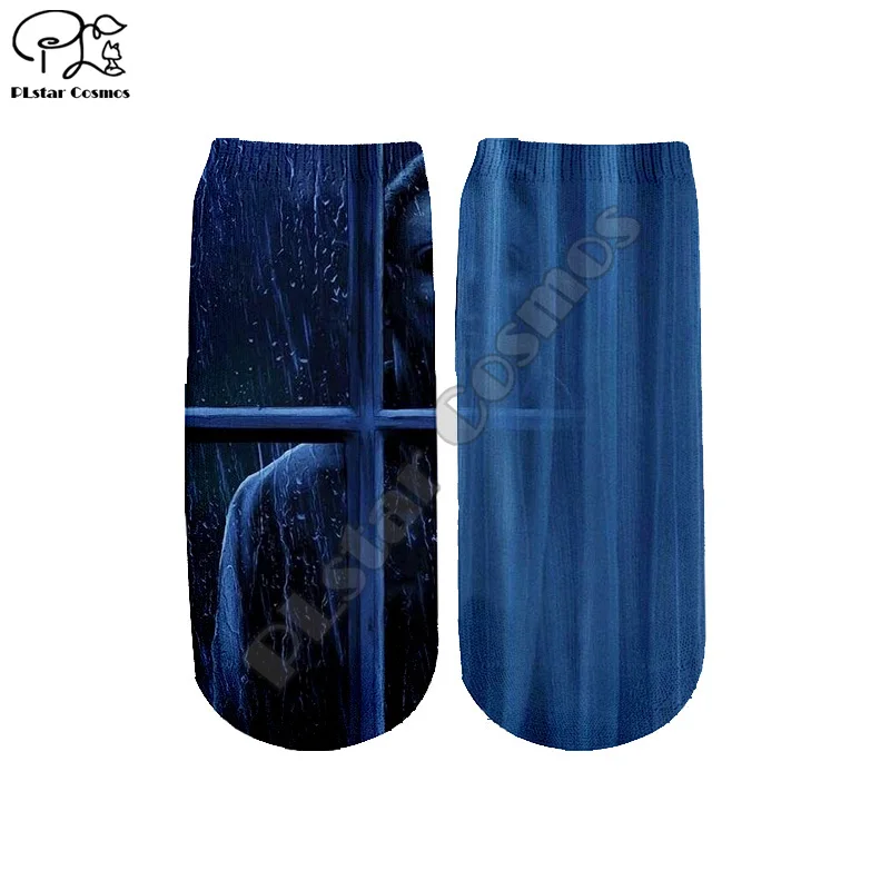 PLstar Cosmos/дропшиппинг Хэллоуин ужас 3D печатных женщин/мужчин/мальчиков/девочек мультфильм красочные повседневные смешные короткие лодыжки носок Style6