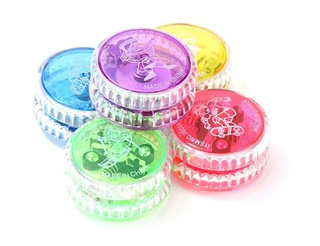 New LED Flashing Yoyo Classic Kids Toys Magic Yoyo Spin Plastic Bearing with Spinning String Toys for Children