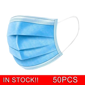 

50 pcs/Bag 3 Layer Non-woven Dust Mask Thickened Disposable Mouth Mask