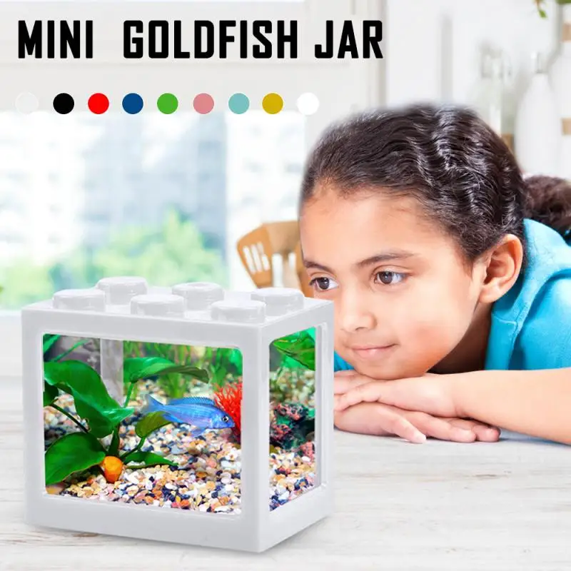 Новинка 9 цветов Betta Fish мини аквариум креативный строительный блок для рыбы