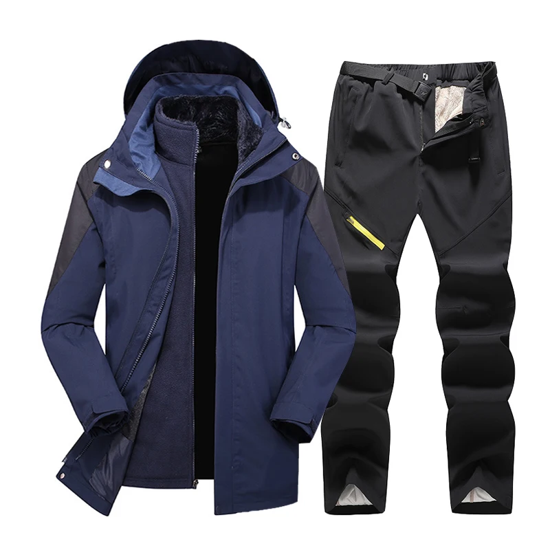 

Winter Ski Suit For Men High Quality Ski Jacket And PantsThick Warm Waterproof Windproof Snow Coat Snowboarding Suits Brands