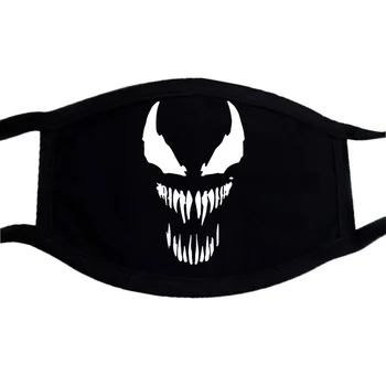 

Deadpool And Venom Funny Print Masks Black Bilayer Winter Warm Casual Face Mask Unisex Washable Dust Proof Mouth Mask