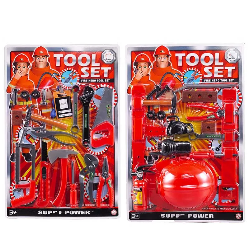 

Fireman Sam Toolbox set Children's outdoor play Toys Baby House scene simulation Tools Fire fighter Cartoon Kids Boys Girls gift