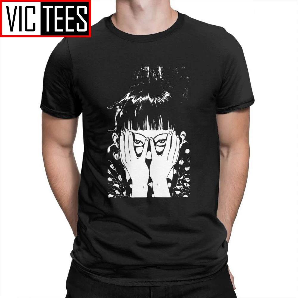 

Suehiro Maruo Men T Shirts Girl Horror Comics Pure Cotton Japanese Short Sleeves T-Shirts Popular Male Tees Top quality