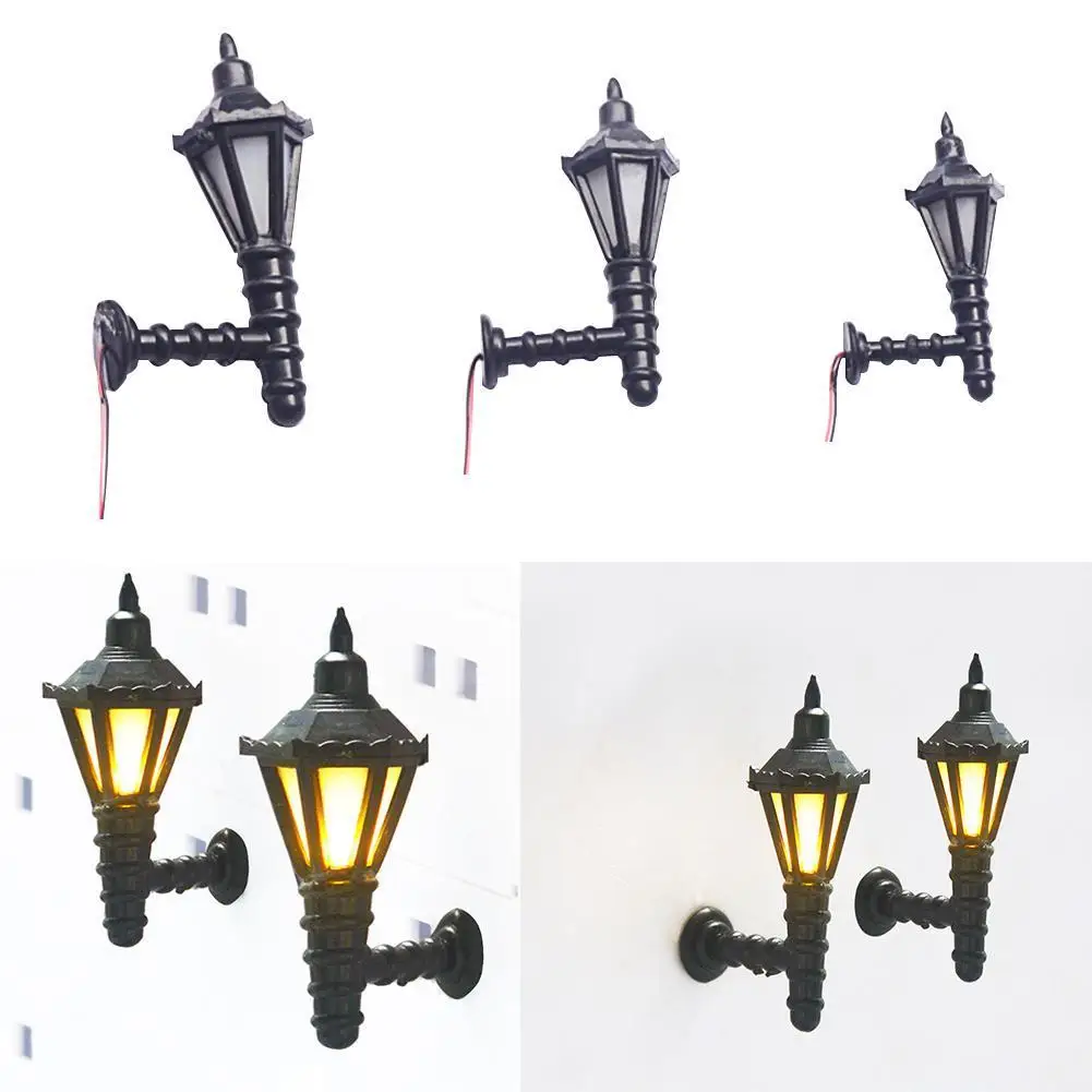 

Sand Table Building Model Material Handmade Mini Yellow LED Wall Apartment Lamp Light Wall Outdoor Lamp A1B6