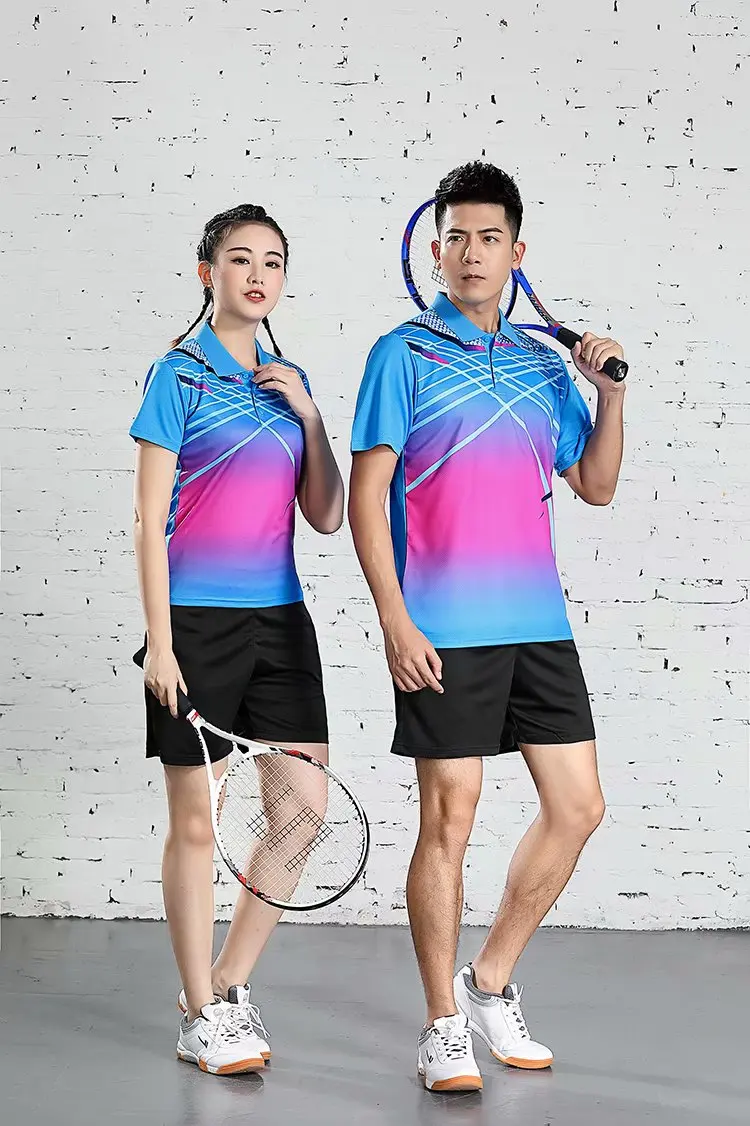 Badminton Polo T-Shirt Men Women Kids tennis shirt Quick Dry Short-Sleeve Training Breathable short sleeve t shirt sports clothes