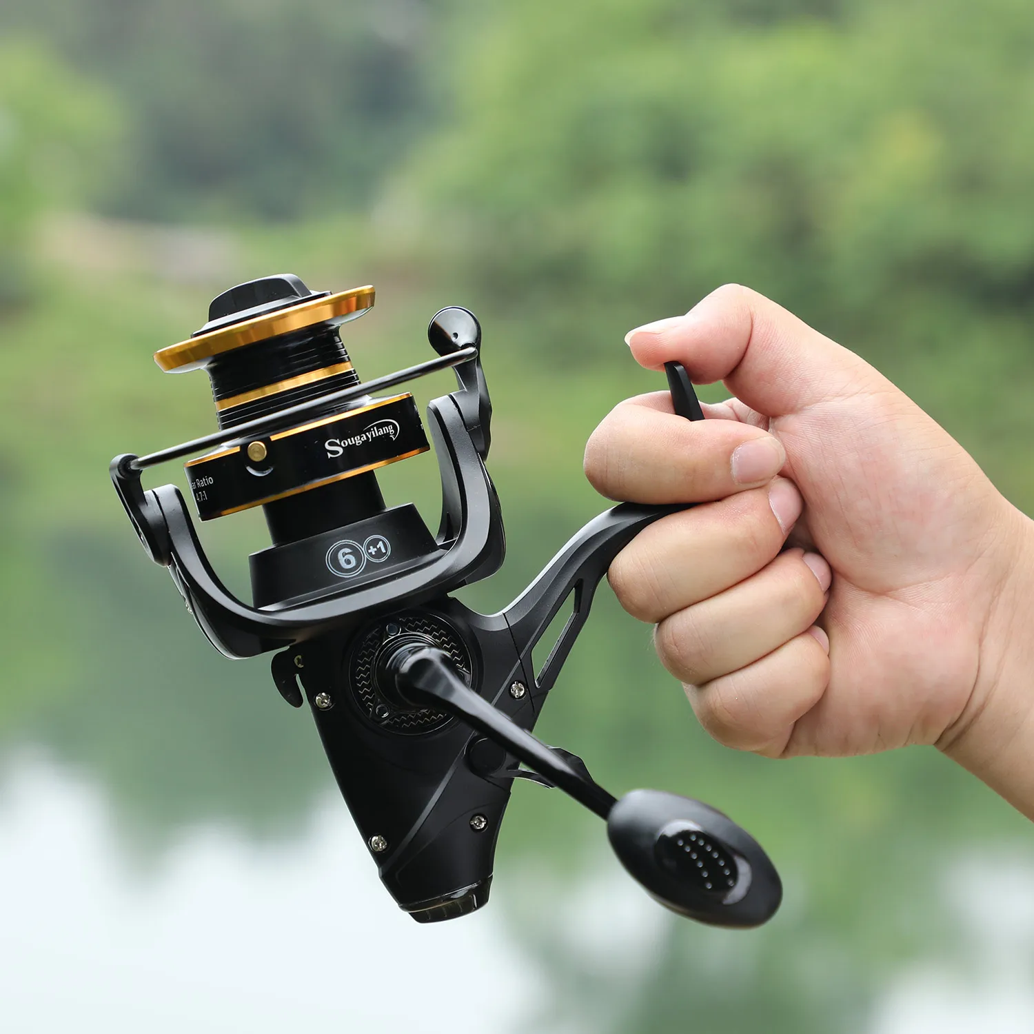 Sougayilang Spinning Carp Fishing Reel 6+1BB 5.5:1/4.7:1 High Speed G