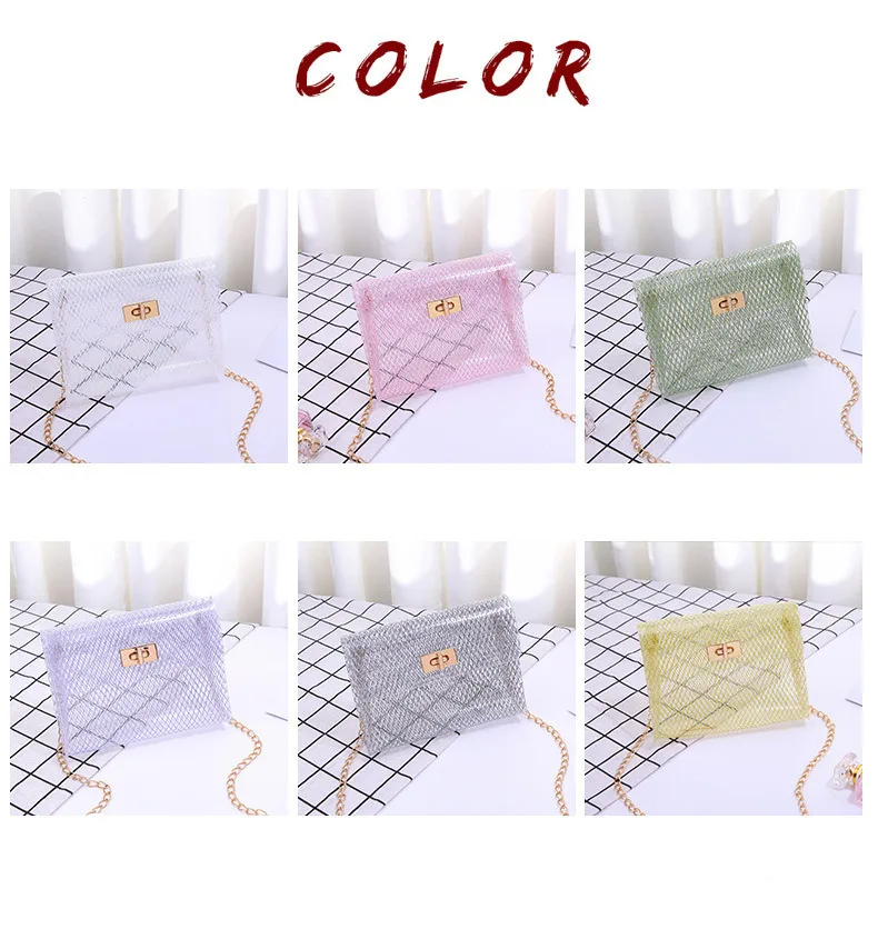 Jelly Bag Female New Transparent Chain Shoulder Bag Fashion Messenger Cell Phone Bag Small Square Bag Designer Handbag High Quality TNT48 (11)