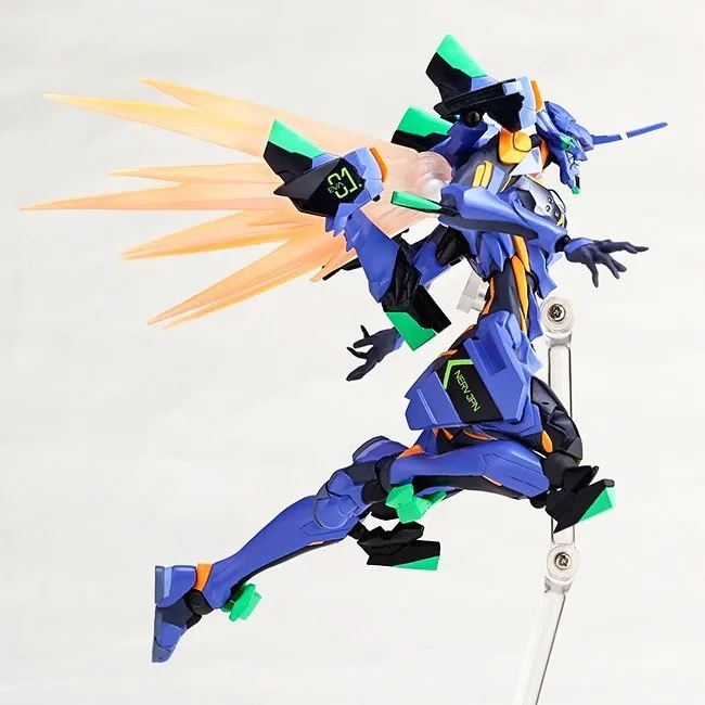 Тинейджеров Revoltech Аска Лэнгли сорью»(Evangelion Evolution EV-001 воина гундама Тесты Тип-01 с светодиодный светильник ПВХ фигурка Коллекционная модель детские игрушки куклы; высота каблука 14 см