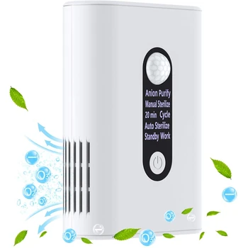 

Automatic Small Portable Air Purifier with Ionizer Ozone Generator, Infrared Motion Sensor Air Cleaner for Home