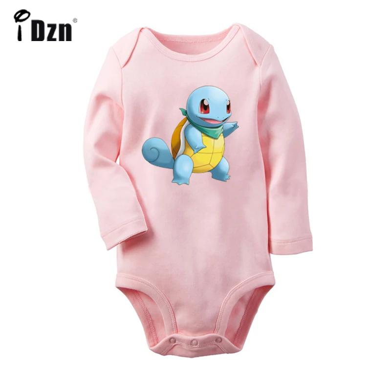 JbBaby579PC Покемон чармандер настенные наклейки Pokeball дизайн новорожденных боди малышей с длинным рукавом Onsies комбинезон хлопковая одежда - Цвет: JbBaby579PC
