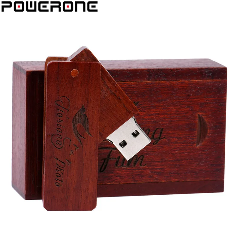 POWERONE USB 2 0 деревянный квадратный армейский нож Pendrive 64 ГБ 32 16 8 4 Usb флэш накопитель