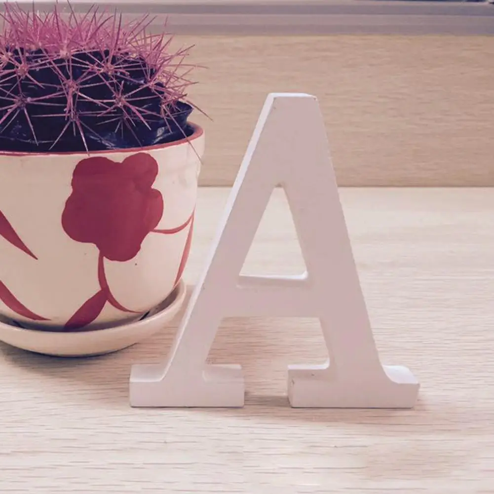 Creative Thick Wooden Letters Alphabet Wedding Party Birthday Home Decorations Crafts Arts деревянные буквы алфавита afbeelding