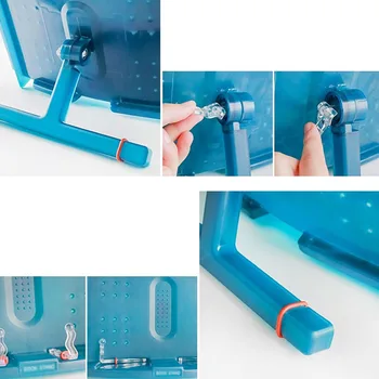 

Reading Frame Plastic Library Tilt Music Document Office Fold Bookends Book Stand Portable For Home Desk Adjustable Holder