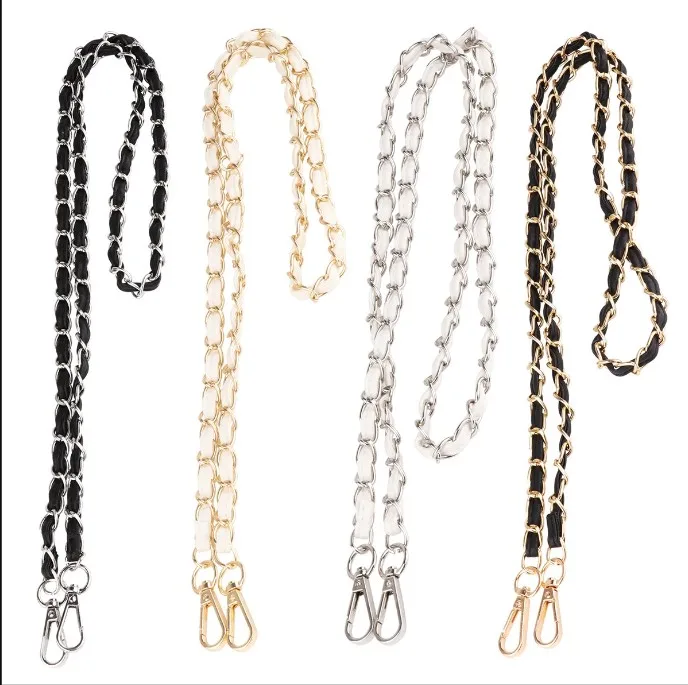 2021 New 60/100/110cm Metal Purse Chain Strap Handle Replacement with PU Leather Bag For Handbag Shoulder | Багаж и сумки