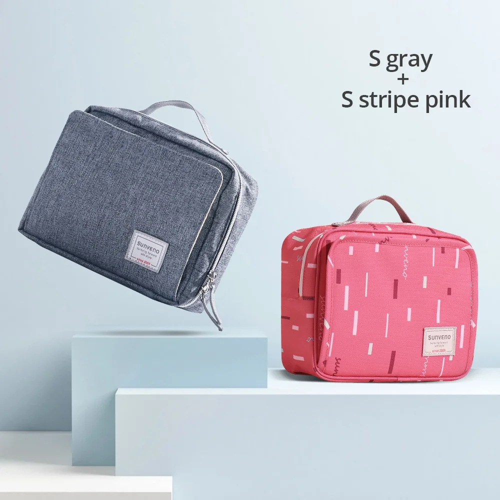 Gray Stripepink Sunveno Сумка Для Подгузников Сумка Для Мамы Детские Сумки Для Пеленок Маленькая Сумка Для Хранения - Цвет: Gray Stripepink