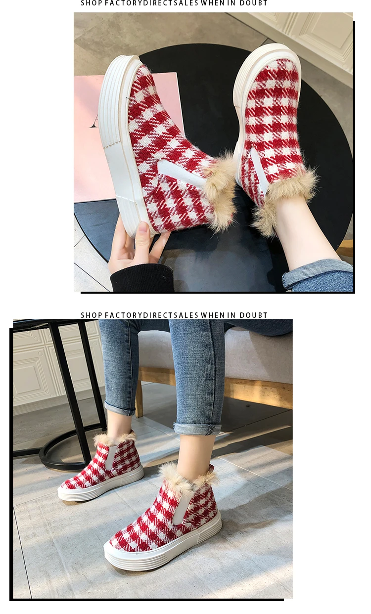 Bottes femme; коллекция года; дизайнерские женские ботильоны; зимняя обувь из сетчатой ткани без шнуровки; модная обувь на платформе; плюшевая теплая обувь; bota feminina