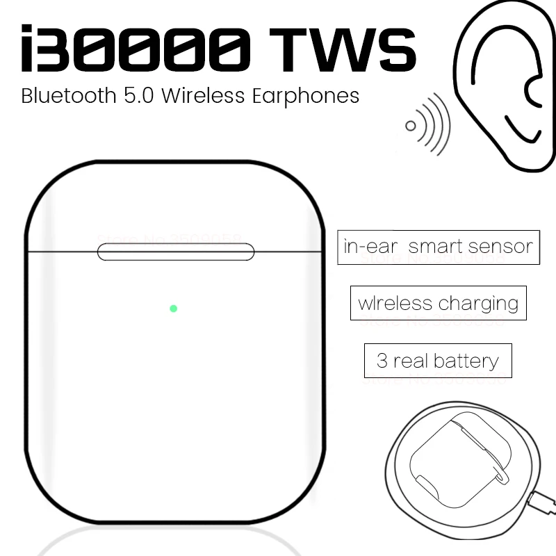 I30000 tws всплывающие 1; 1 размер умный датчик беспроводной зарядки bluetooth 5,0 стереонаушники с микрофоном i30000tws i 30000 tws наушники