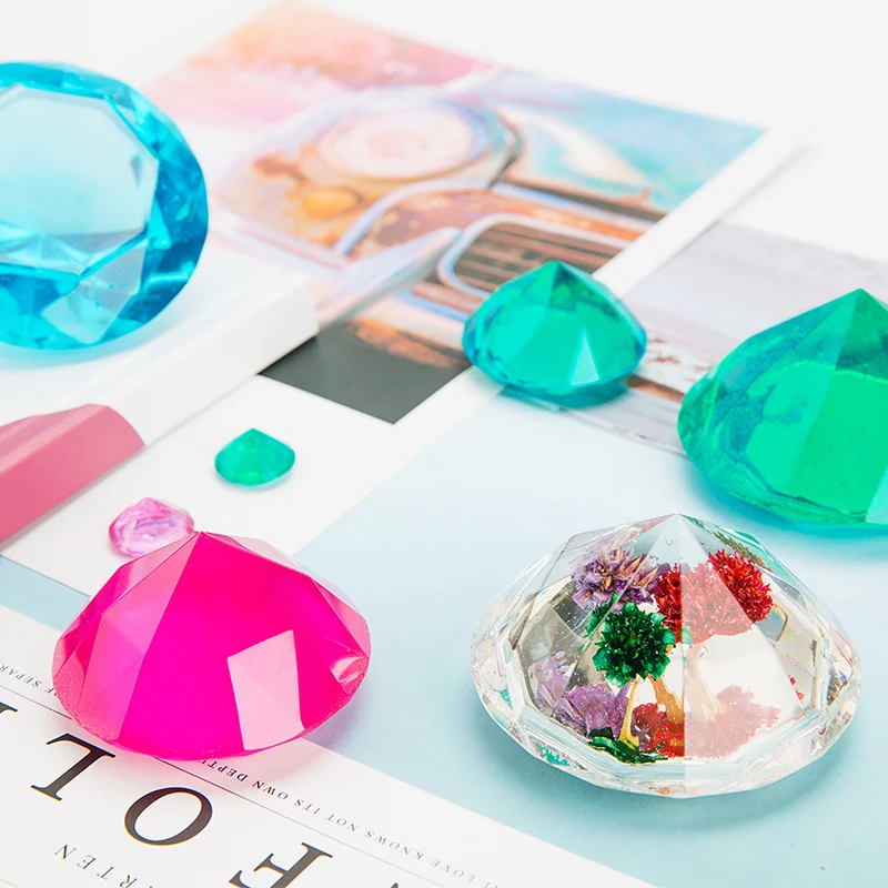 

3 In 1 Transparent Silicone Diamond Mold Decorative Craft DIY Cutting Shape Type Epoxy Resin Molds for Jewelry Making Tool