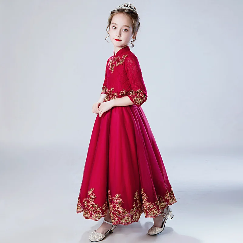 

Girls Dress Summer Autumn New Style Dress 2019 Summer Chinese-style CHILDREN'S Dress Princess Dress