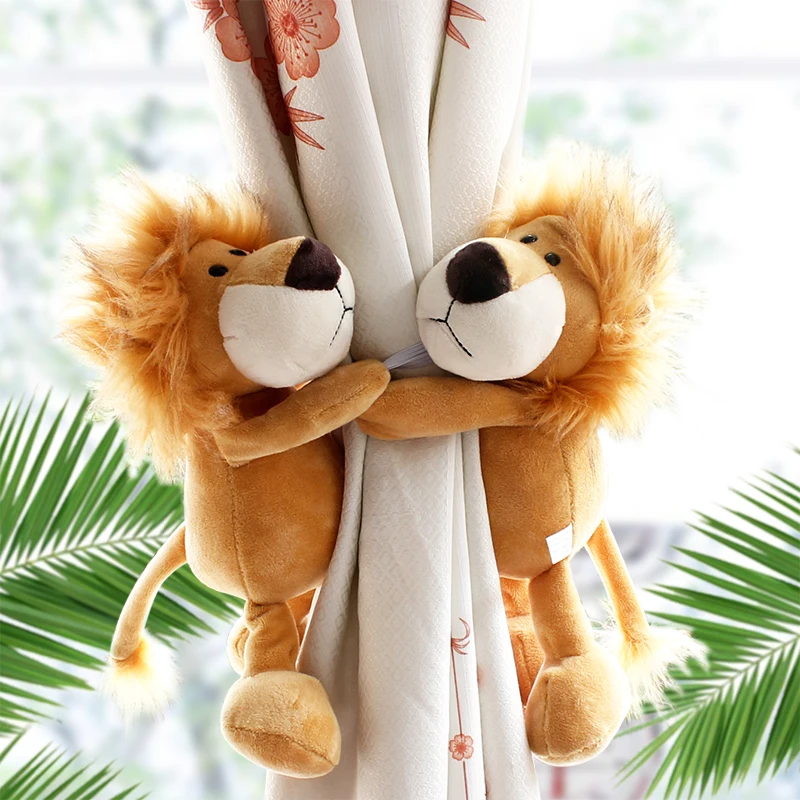 Jungle Forest Animals Curtain Tieback Holder Hooks Tie Backs Children Room Decoration Accessories Holdback Curtain Straps 2pcs curtain accessories,curtain tiebacks