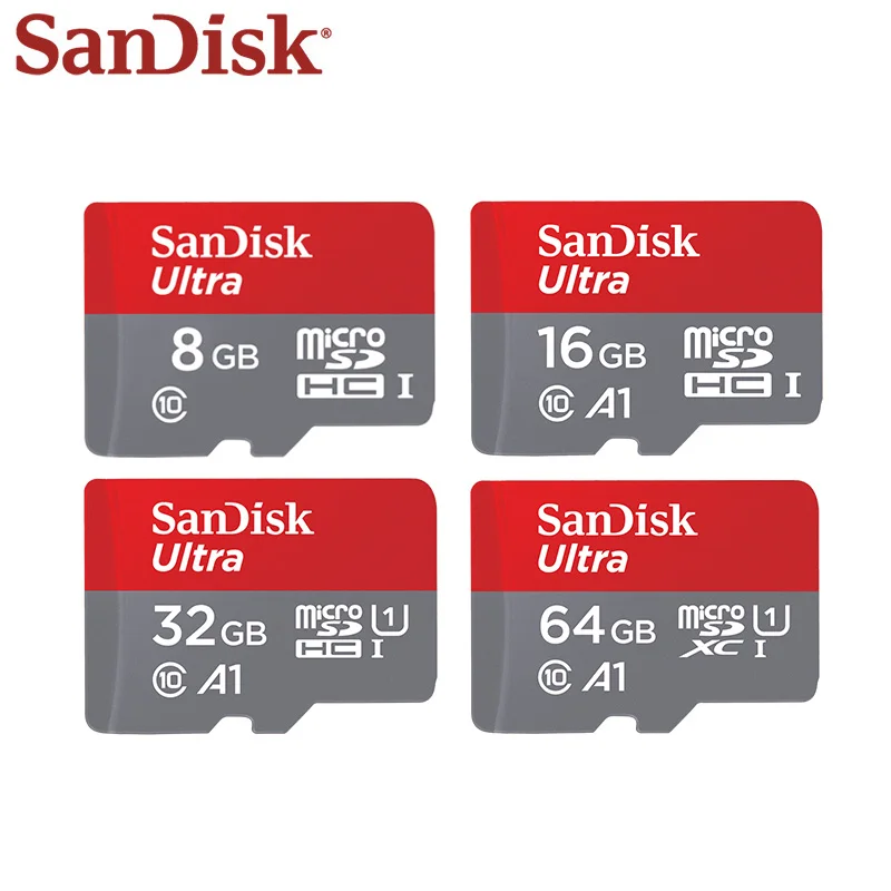Карта памяти SanDisk 16 ГБ 32 ГБ SDHC максимальная скорость чтения 98 м/с 8 ГБ 64 Гб класс 10 Ультра Micro SD карта A1 Microsd UHS-I TF карта