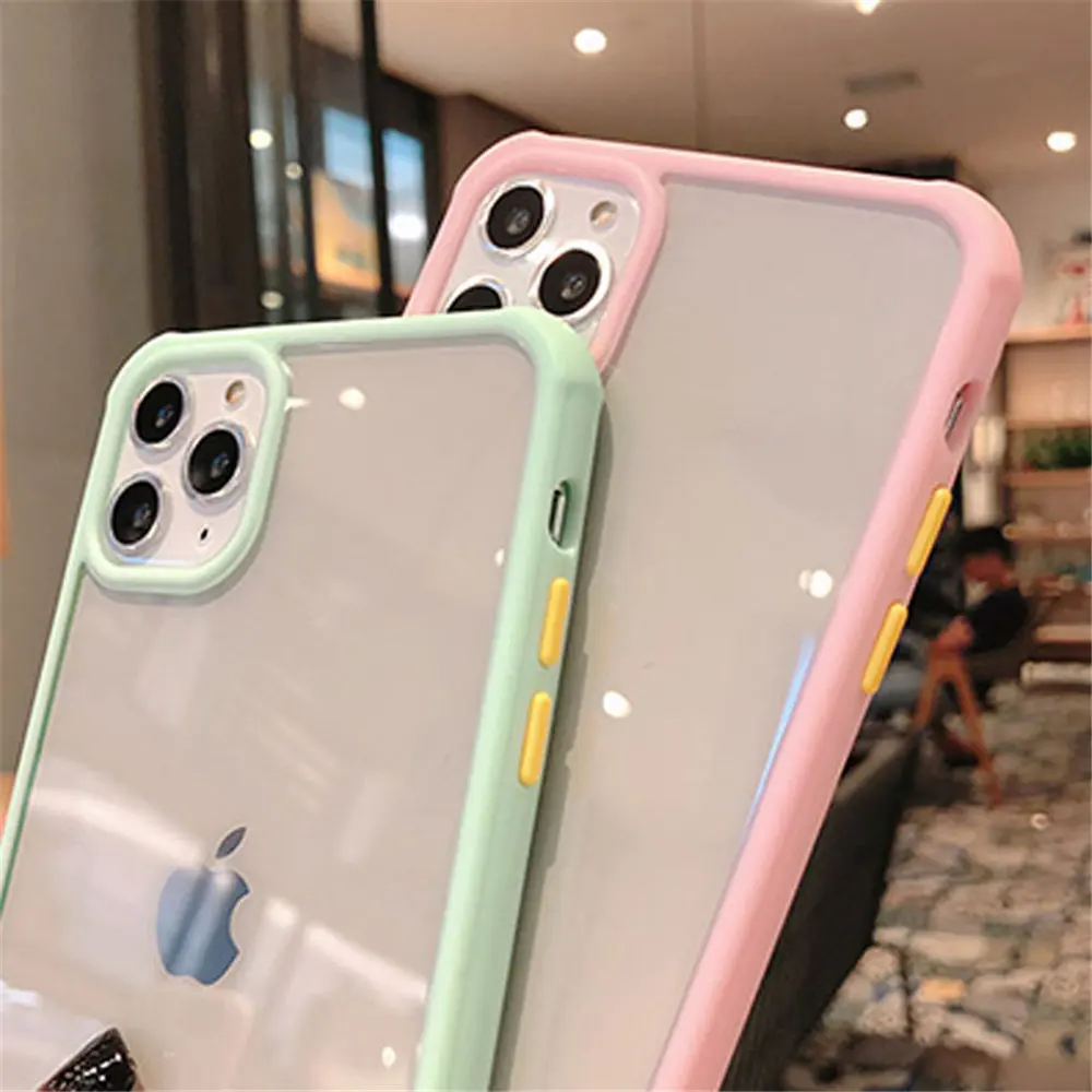 Lovebay противоударный карамельный цвет чехол для телефона для iPhone 11 Pro Max 7 8 Plus X XR XS Max прозрачный Твердый акриловый чехол
