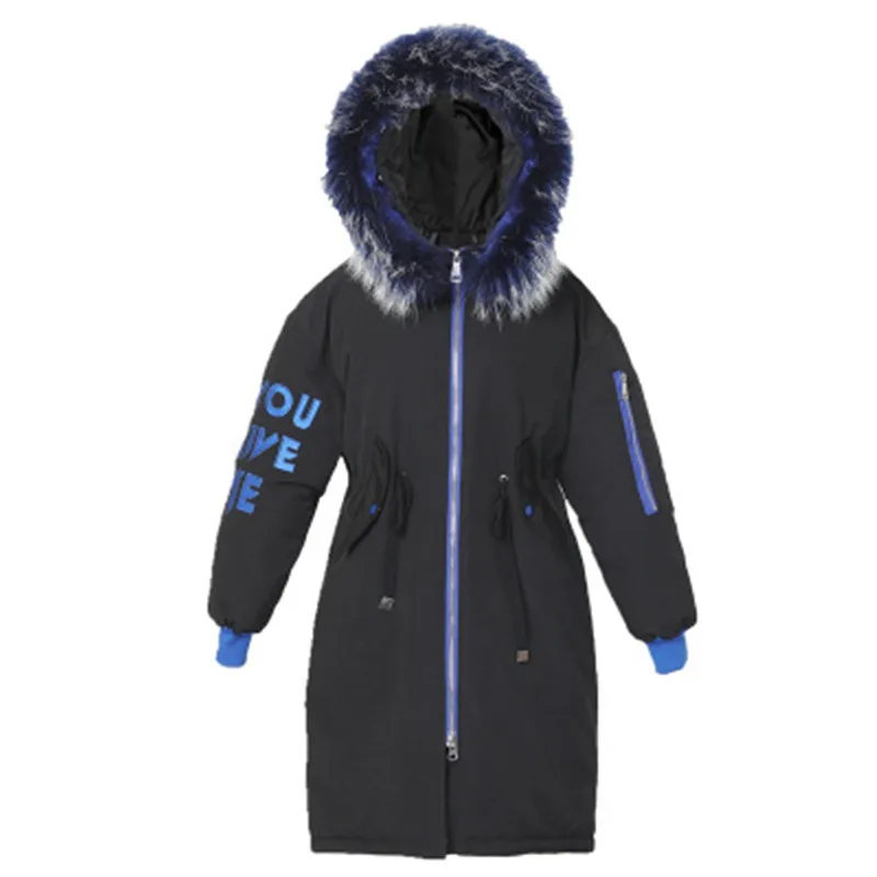 winter new down cotton padded women's long section loose thick warm cotton jacket