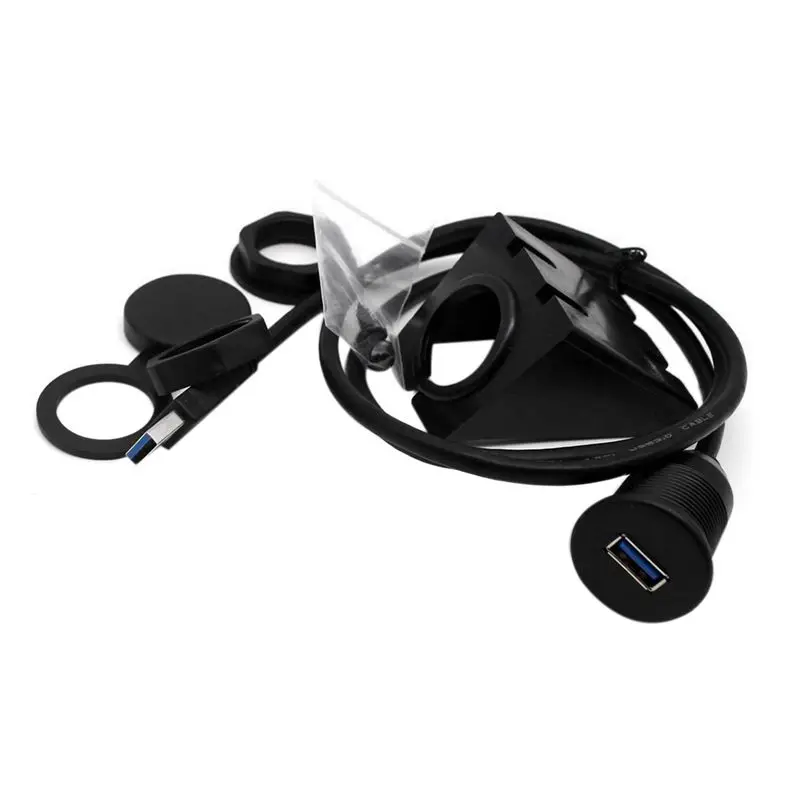 USB 3 0 Male to Female AUX Flush Mount Car Удлинительный кабель для автомобиля грузовика лодки