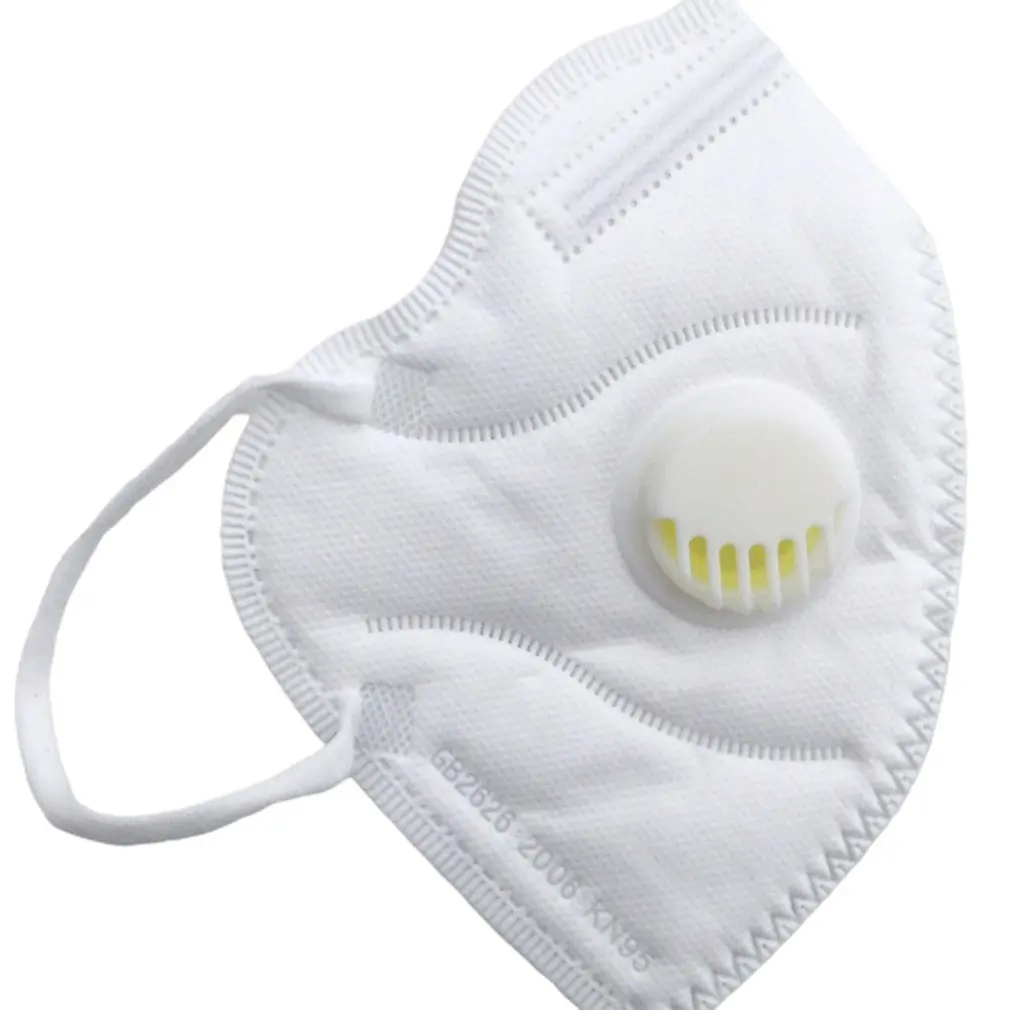 

KN95 non-woven anti-smog PM2.5 mask with exhalation valve Men Women Anti Dust Mask Breathable Valve Mask