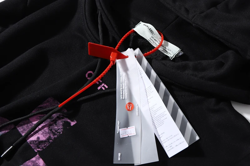 Градиентный цвет lightning 19ss Off-White OW мужские/женские осенне-зимние хлопковые модные повседневные свободные толстовки с капюшоном куртка с капюшоном