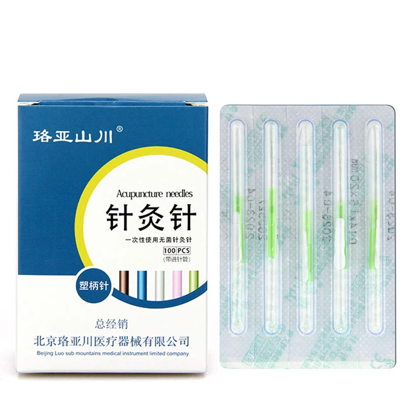 100pcs 0.12/0.14./0.16/0.18/0.20/0.25mm Color Plastic Handle Acupuncture Needle Ear Body Masage Accupuncture needle | Красота и